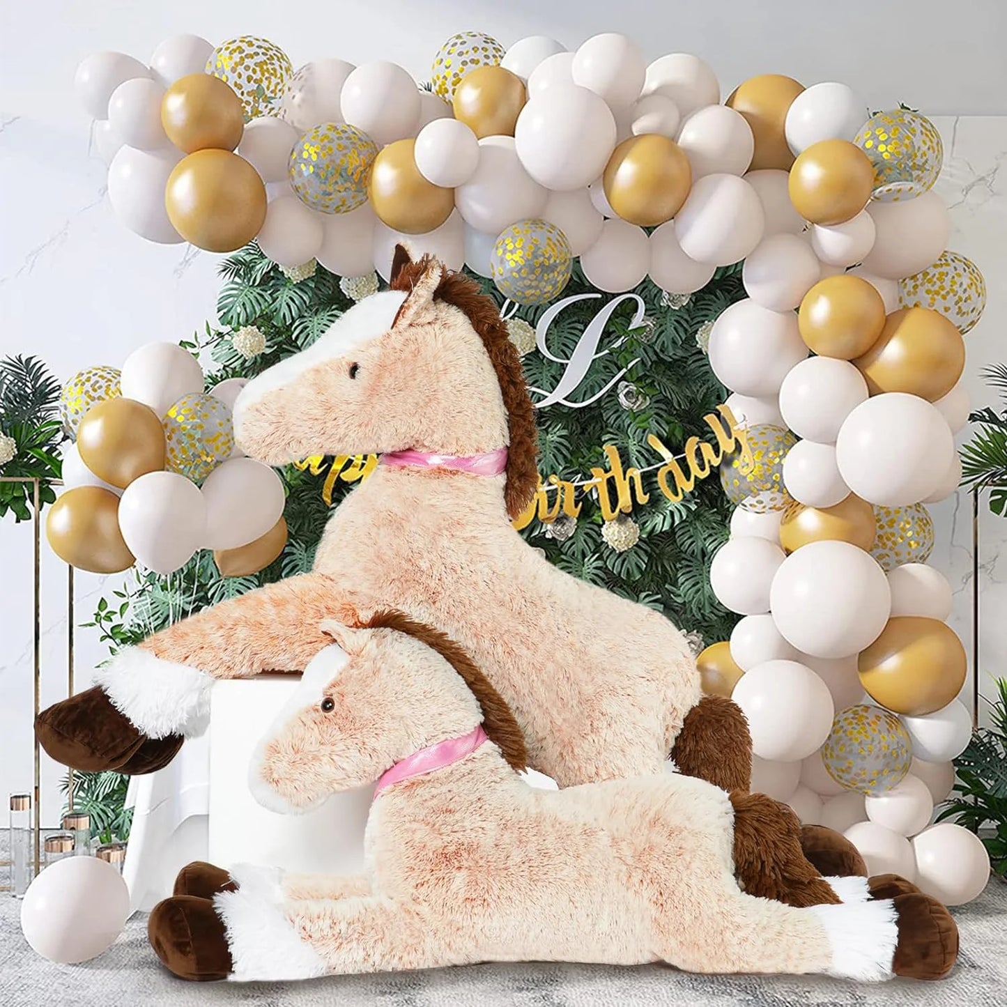 47" Giant Horse Stuffed Animal Large Stuffed Horse Plush Toy