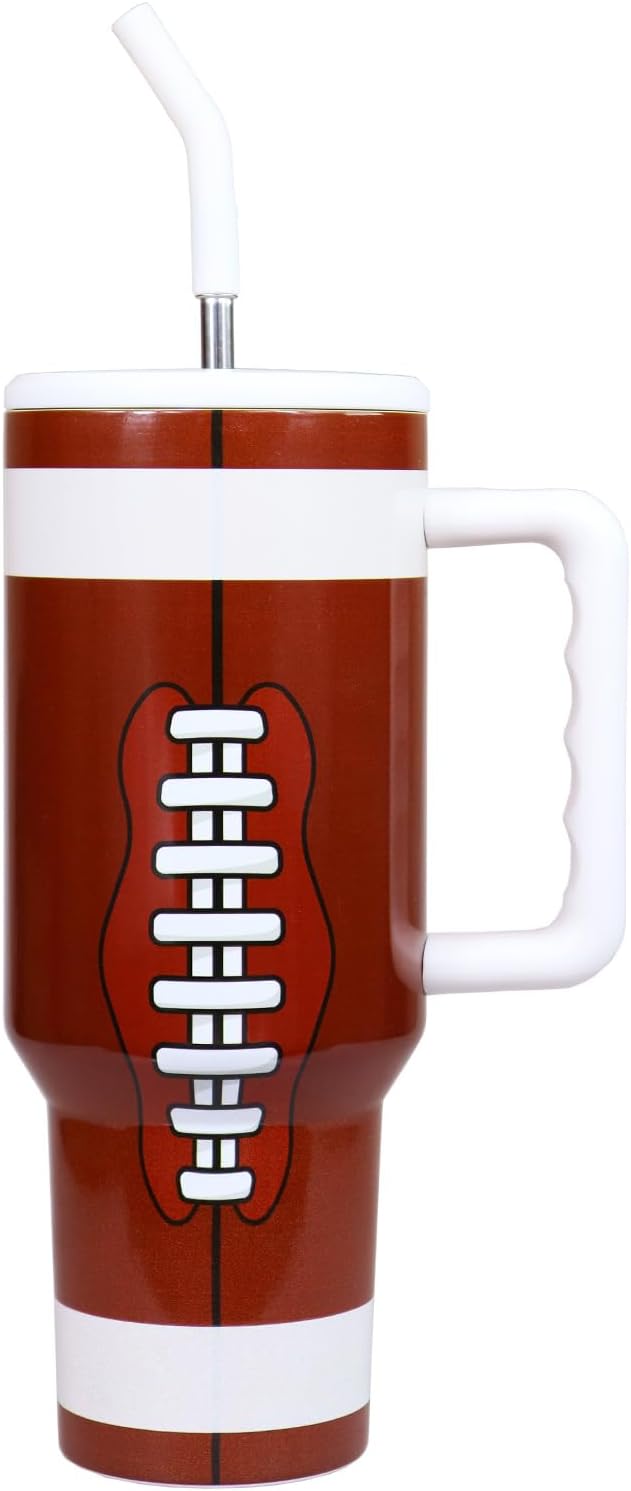 Butterfly Tumbler, Butterfly Gifts for Women 40 Oz Insulated Tumbler with Handle and Straw Cup Holder Friendly Travel Mug Stainless Steel Water Bottle