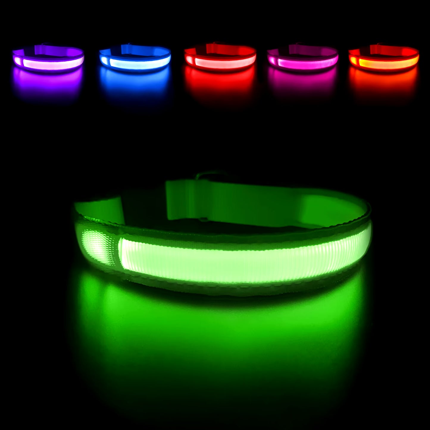 Dog Collar Luminous Pet Supplies Dog Collar Waterpoof Safety Collars Dropship