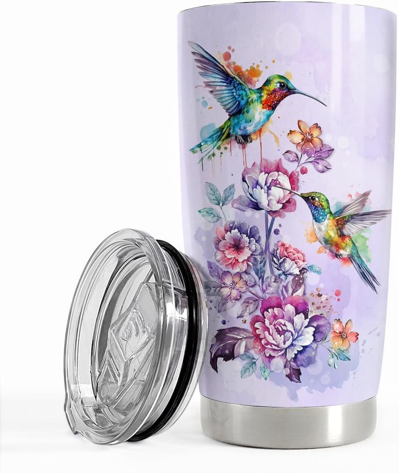 Purple Butterfly Tumbler Jewelry Style Butterfly Lover 20Oz Tumblers with Lid Gift for Women Girl Daughter Sister Mom Christmas Birthday Present