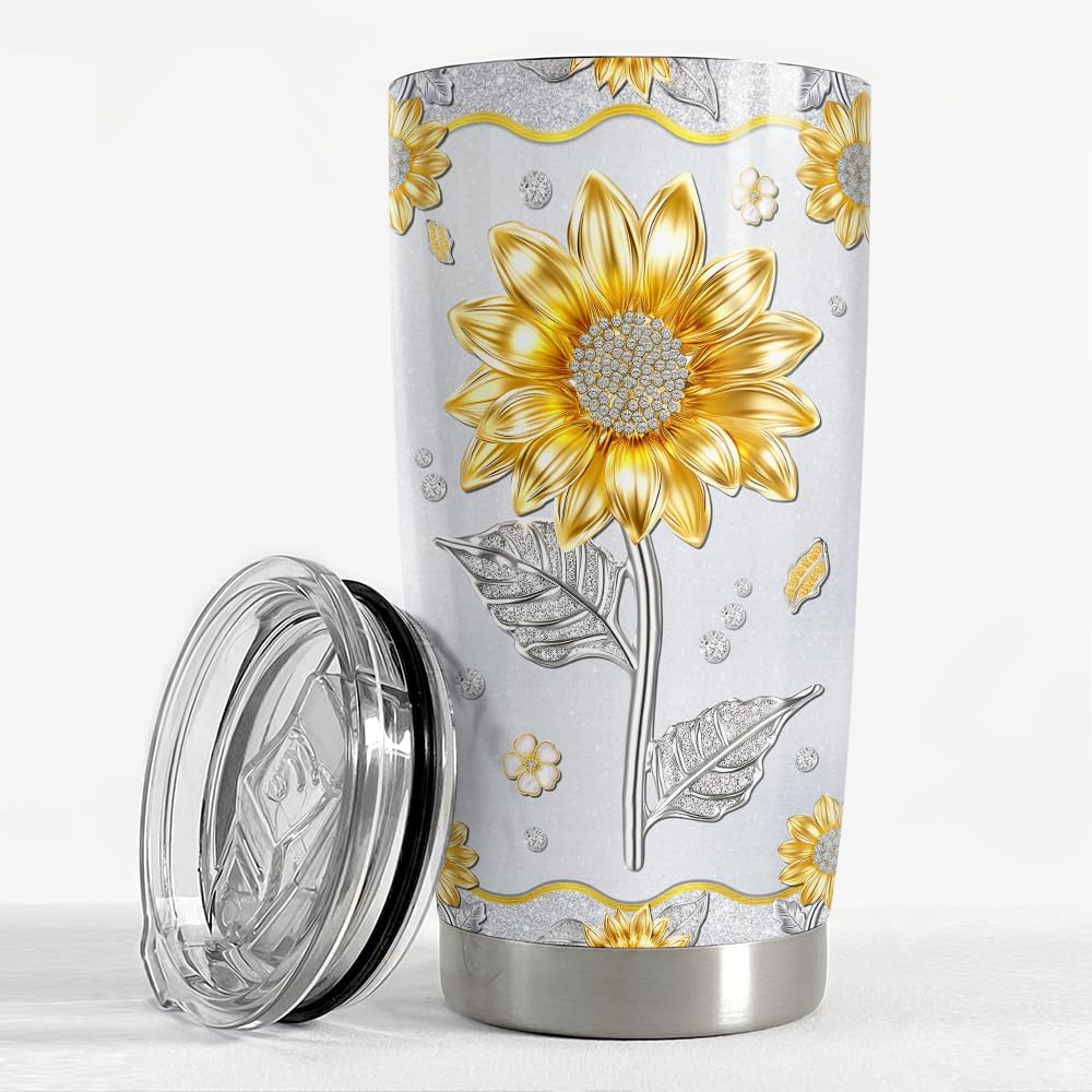 Purple Butterfly Tumbler Jewelry Style Butterfly Lover 20Oz Tumblers with Lid Gift for Women Girl Daughter Sister Mom Christmas Birthday Present