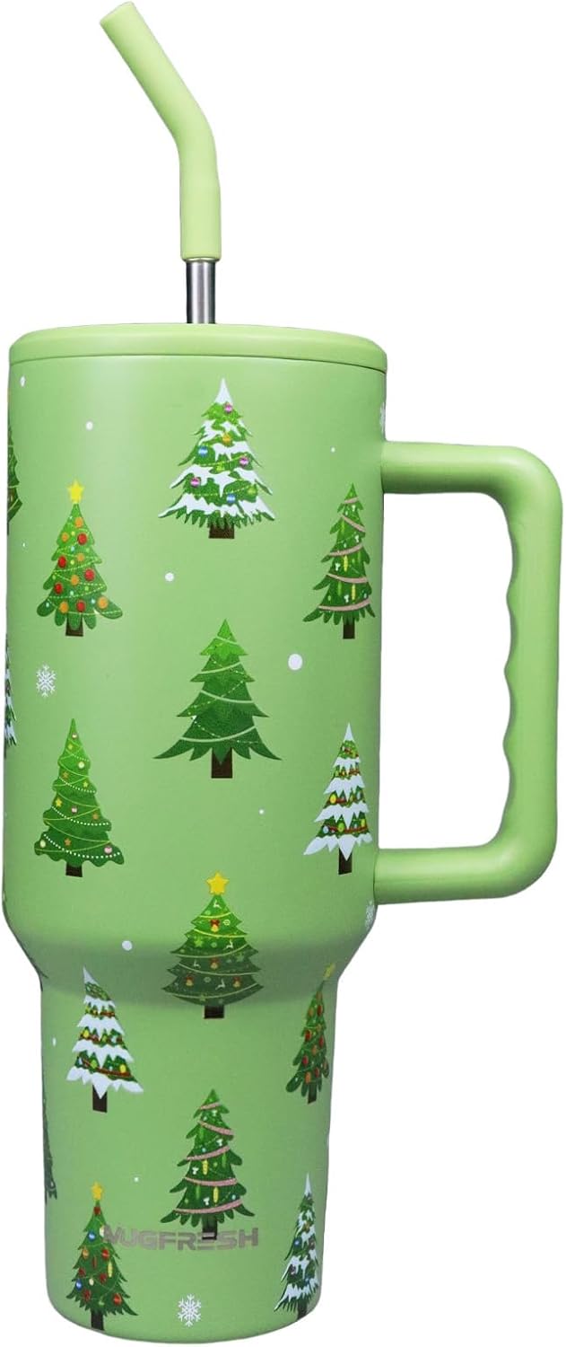 Butterfly Tumbler, Butterfly Gifts for Women 40 Oz Insulated Tumbler with Handle and Straw Cup Holder Friendly Travel Mug Stainless Steel Water Bottle