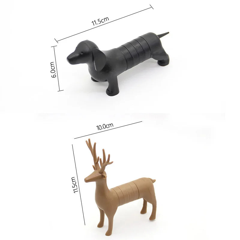 Animal Refrigerator Magnet Elk Puppy Dachshund Message Sticker Cartoon Magnet Sticker Freezer Box Decoration Sticker Note Magnet