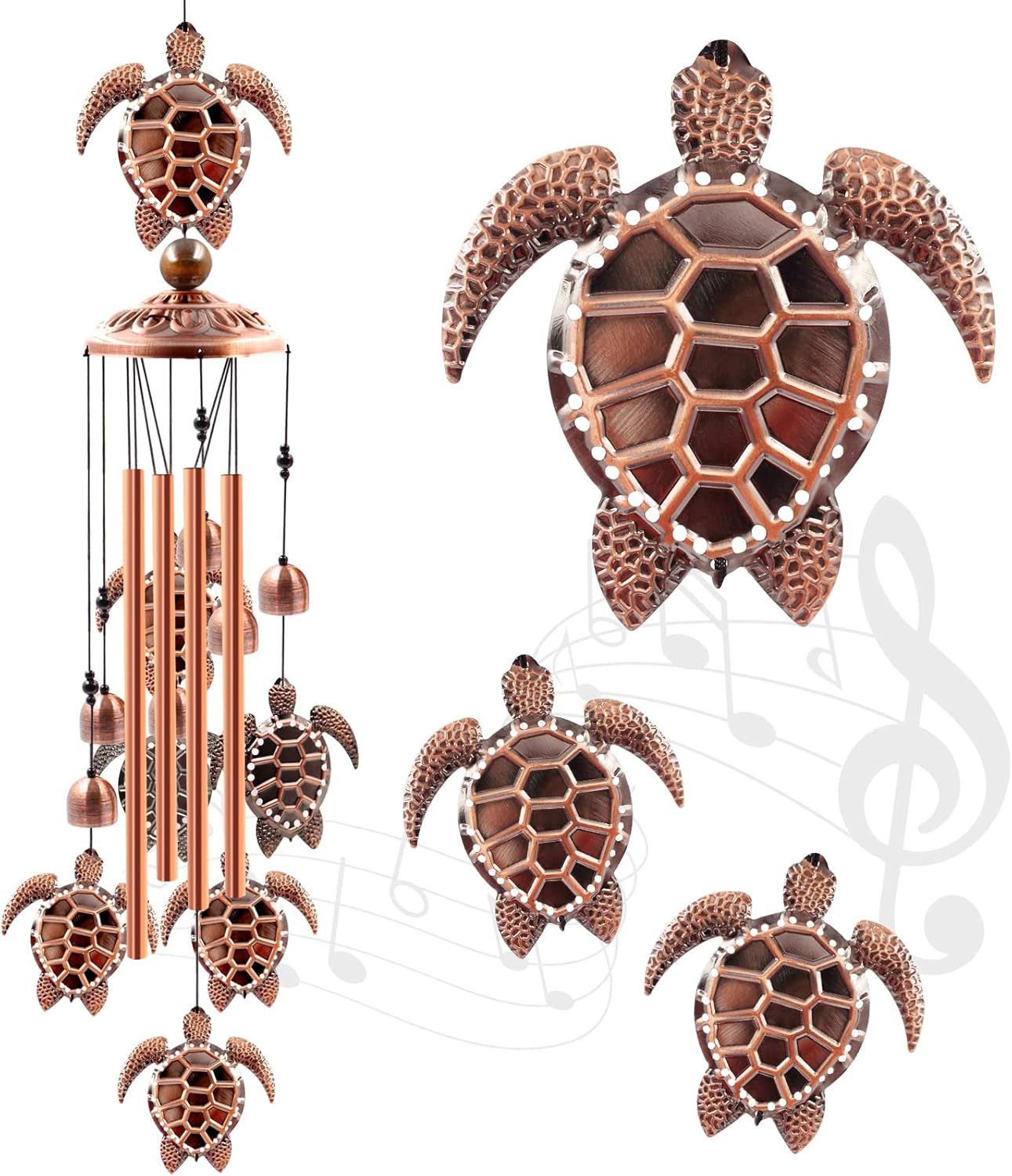 Wind Chimes Outdoor Clearance, Butterflies Aluminum Tube Windchime with S Hook,Patio Garden Decor, Housewarming Gift.