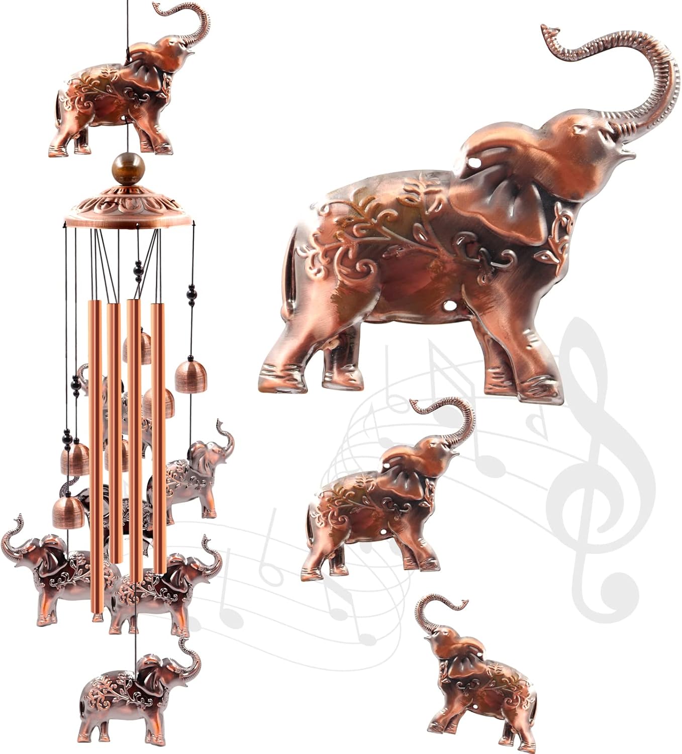 Wind Chimes Outdoor Clearance, Butterflies Aluminum Tube Windchime with S Hook,Patio Garden Decor, Housewarming Gift.