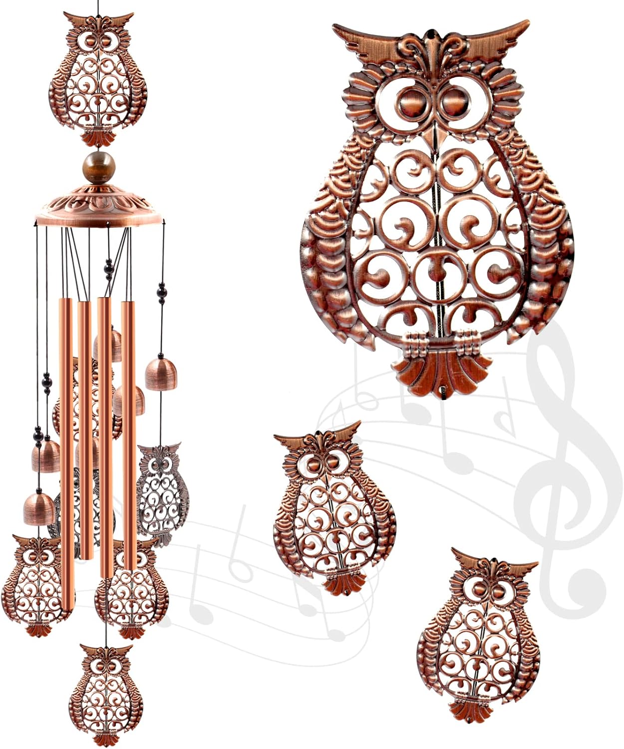 Wind Chimes Outdoor Clearance, Butterflies Aluminum Tube Windchime with S Hook,Patio Garden Decor, Housewarming Gift.