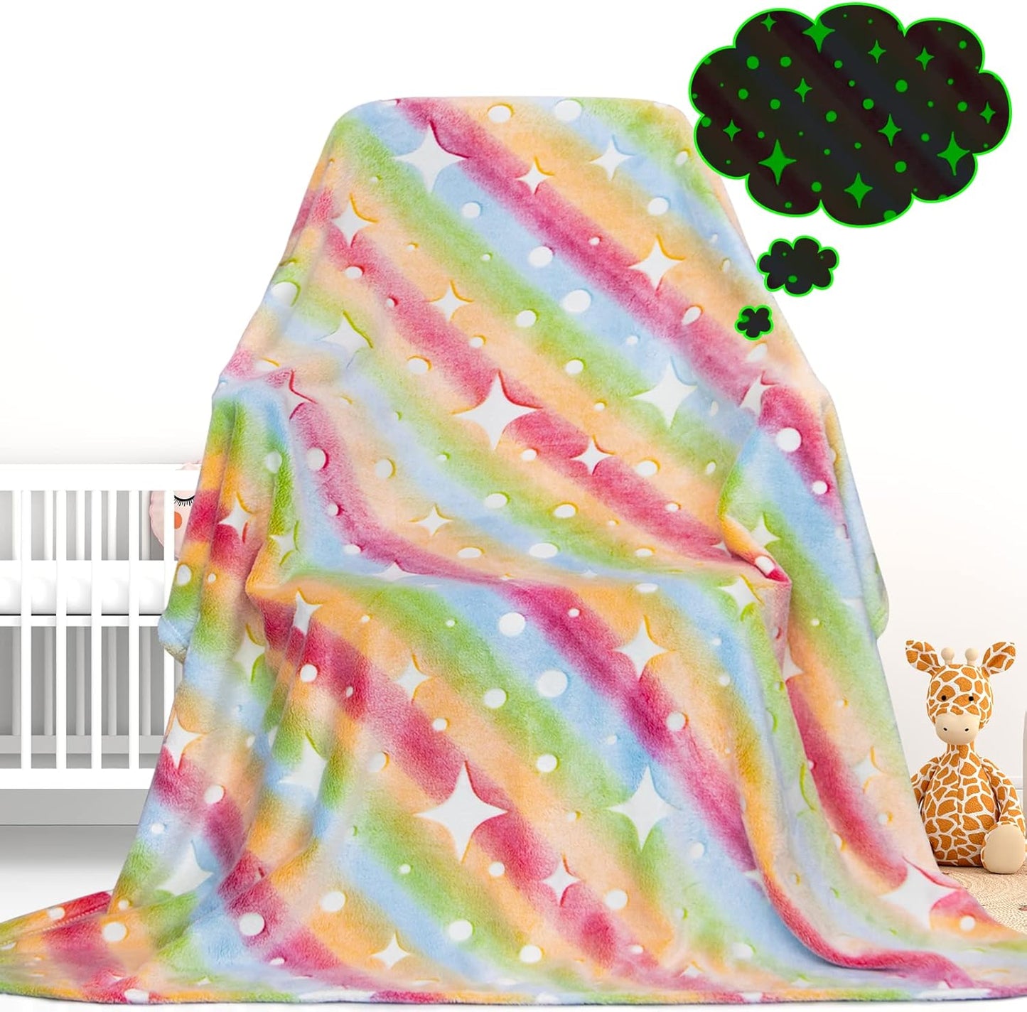 Glow in the Dark Blanket Butterfly Gifts Toys for Girls Women Butterfly Blankets for Birthday Gifts for Kids