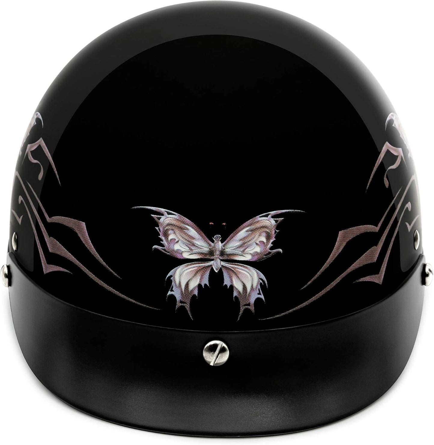 Cruiser Intricate Butterfly Motorcycle Half Helmet