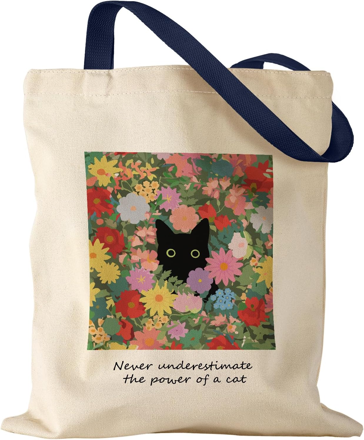Aesthetic Canvas Tote Bag - Reusable Shoulder Tote Bag for Women Lady Casual Vacation, Shopping, Work, Gym