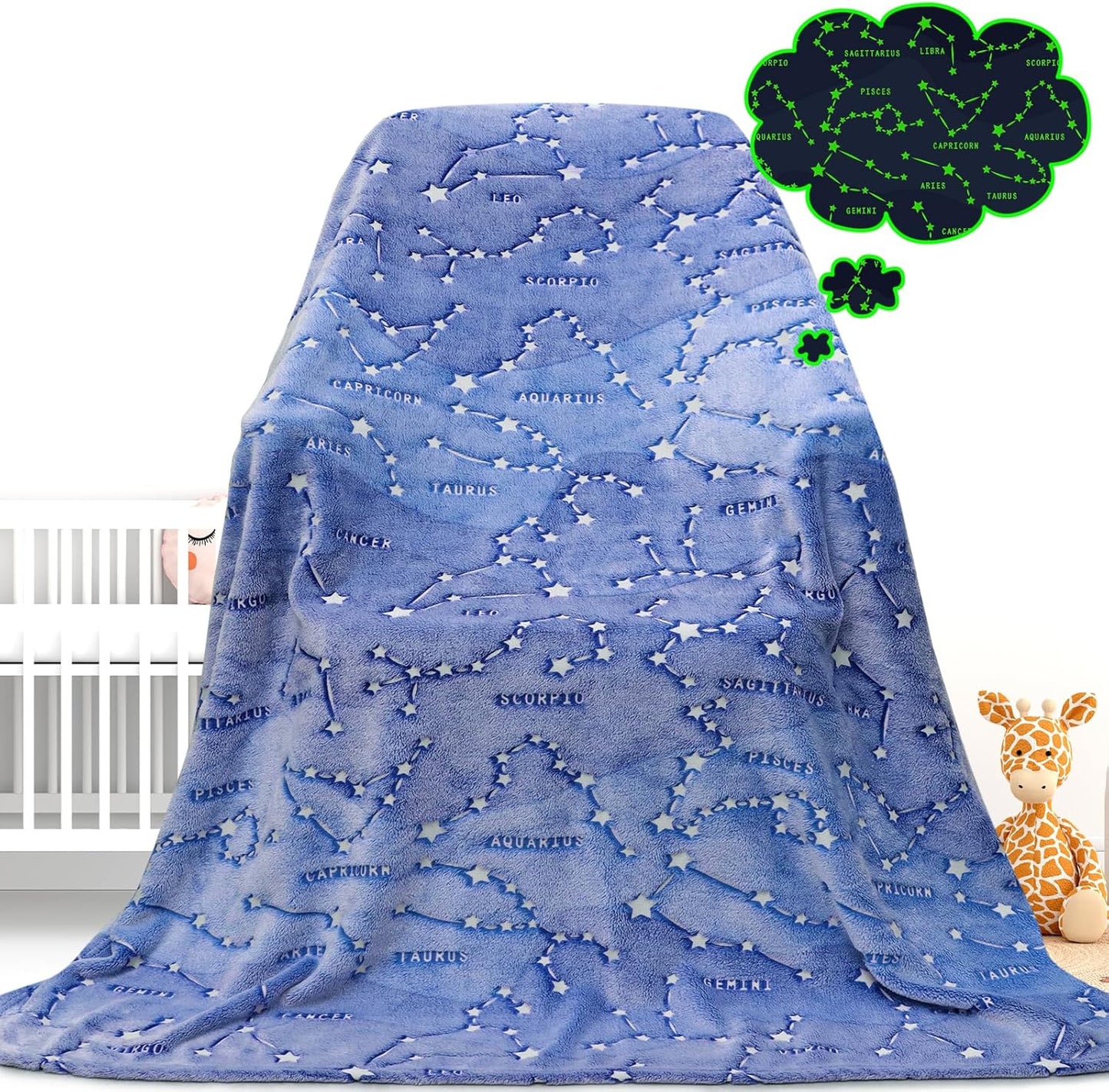 Glow in the Dark Blanket Butterfly Gifts Toys for Girls Women Butterfly Blankets for Birthday Gifts for Kids