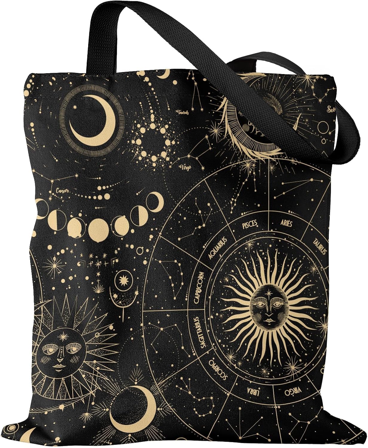 Aesthetic Canvas Tote Bag - Reusable Shoulder Tote Bag for Women Lady Casual Vacation, Shopping, Work, Gym
