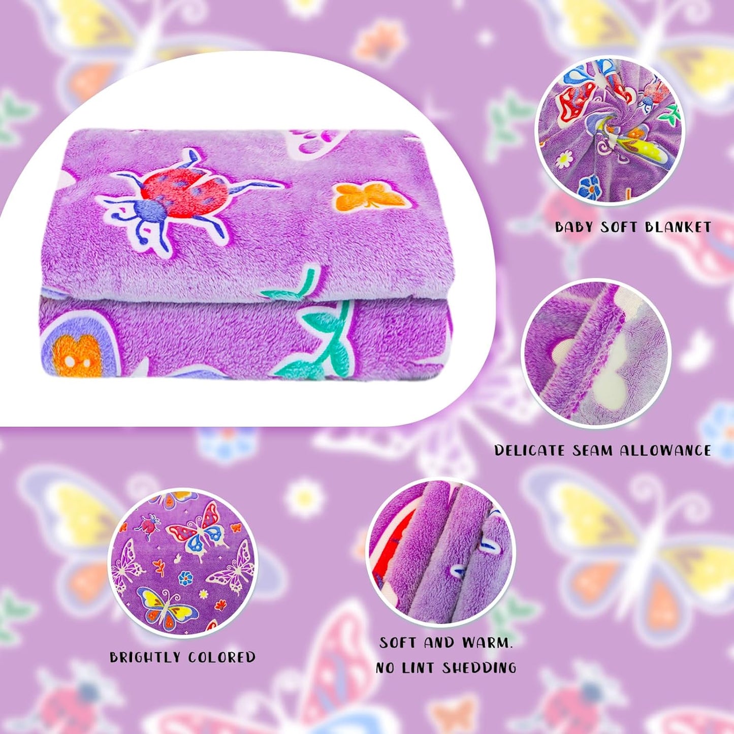 Glow in the Dark Blanket Butterfly Gifts Toys for Girls Women Butterfly Blankets for Birthday Gifts for Kids