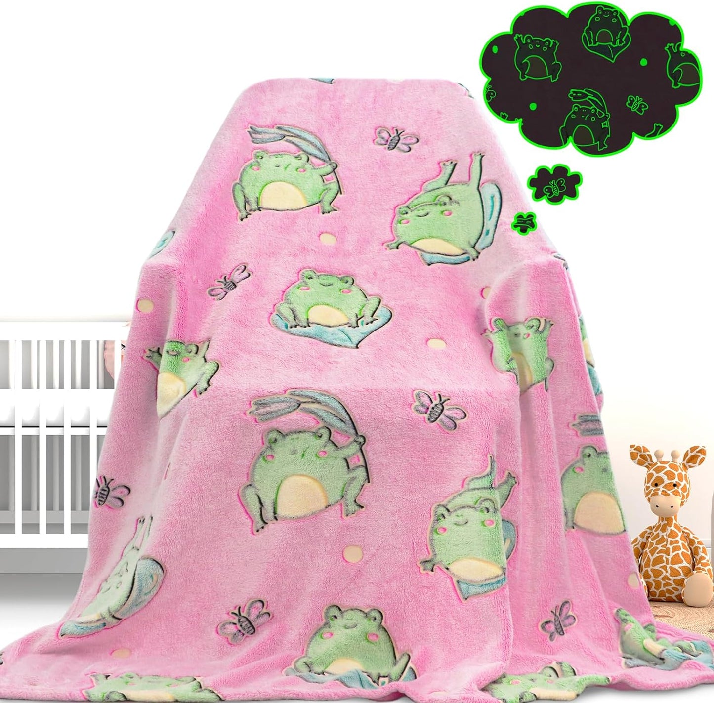 Glow in the Dark Blanket Butterfly Gifts Toys for Girls Women Butterfly Blankets for Birthday Gifts for Kids