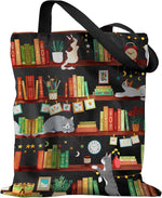 Aesthetic Canvas Tote Bag - Reusable Shoulder Tote Bag for Women Lady Casual Vacation, Shopping, Work, Gym