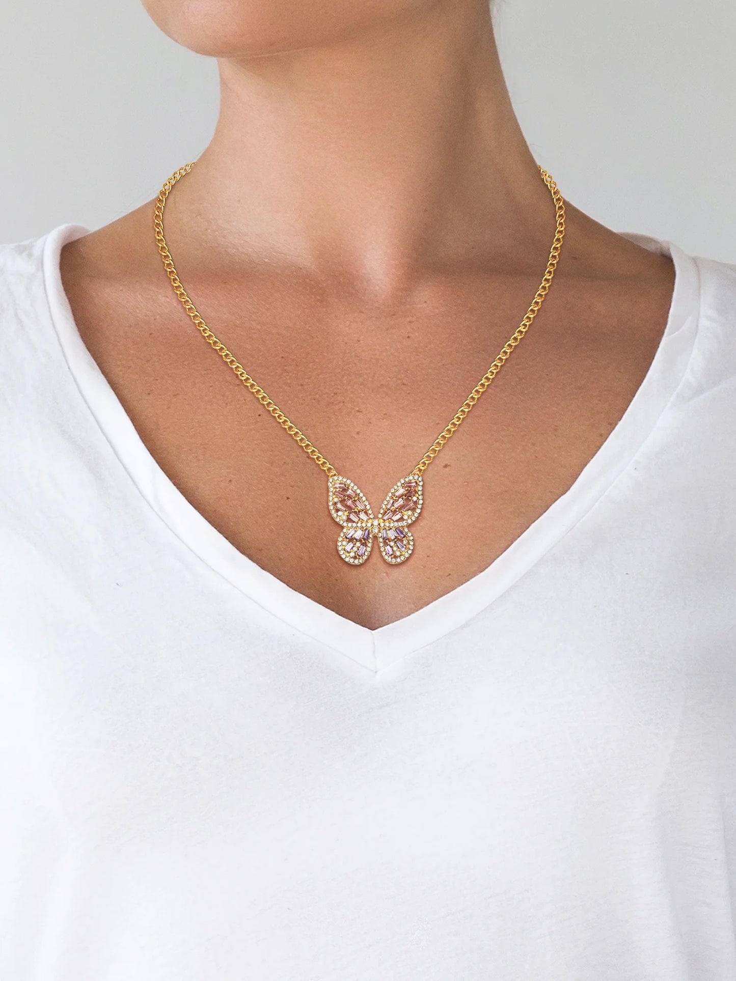 Fashion Metal Butterfly Necklace