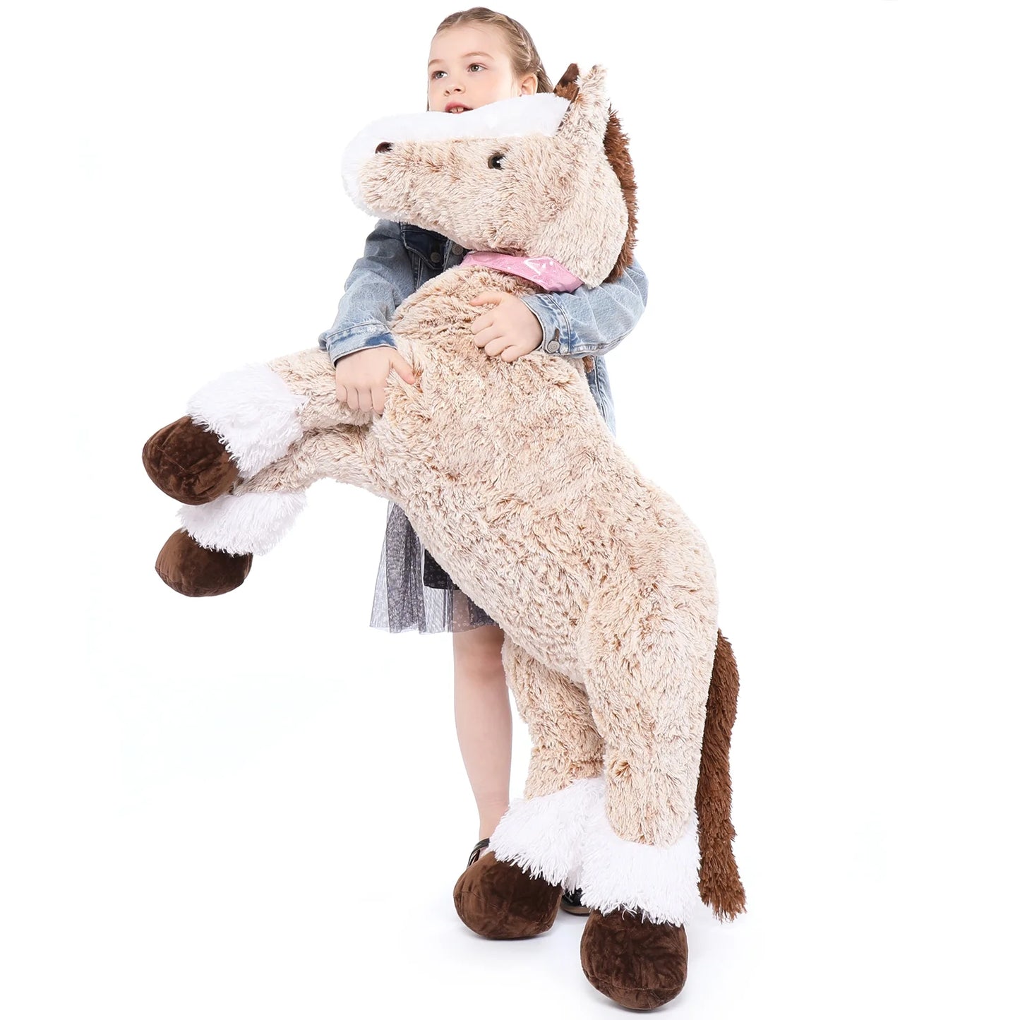 47" Giant Horse Stuffed Animal Large Stuffed Horse Plush Toy