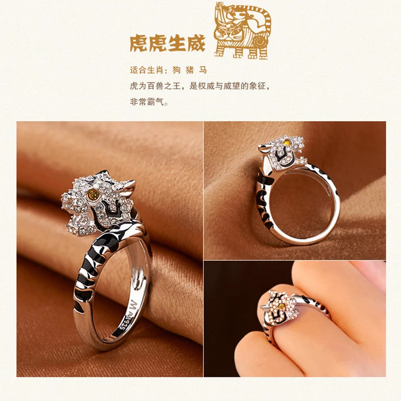 Milangirl Cubic Zirconia Open Wedding Adjustable Rings Cute Finger Ring Bunny Animal Jewelry Rabbit Shape Rings for Women