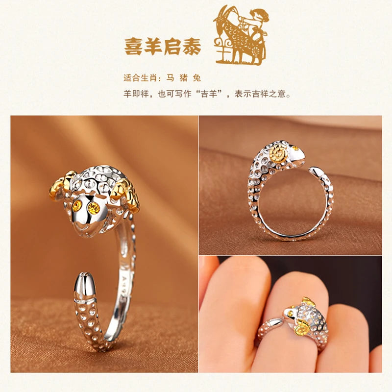 Milangirl Cubic Zirconia Open Wedding Adjustable Rings Cute Finger Ring Bunny Animal Jewelry Rabbit Shape Rings for Women