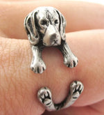 Beagle Dog Ring Free Size Punk Animal Beagle Ring Jewelry for Pet Lovers