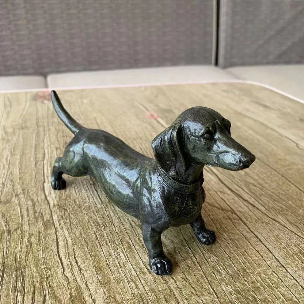 Halloween Gardening Courtyard Decoration Resin Crafts Standing Long Dog Garden Decorations Home Decoration Dachshund Black Dog
