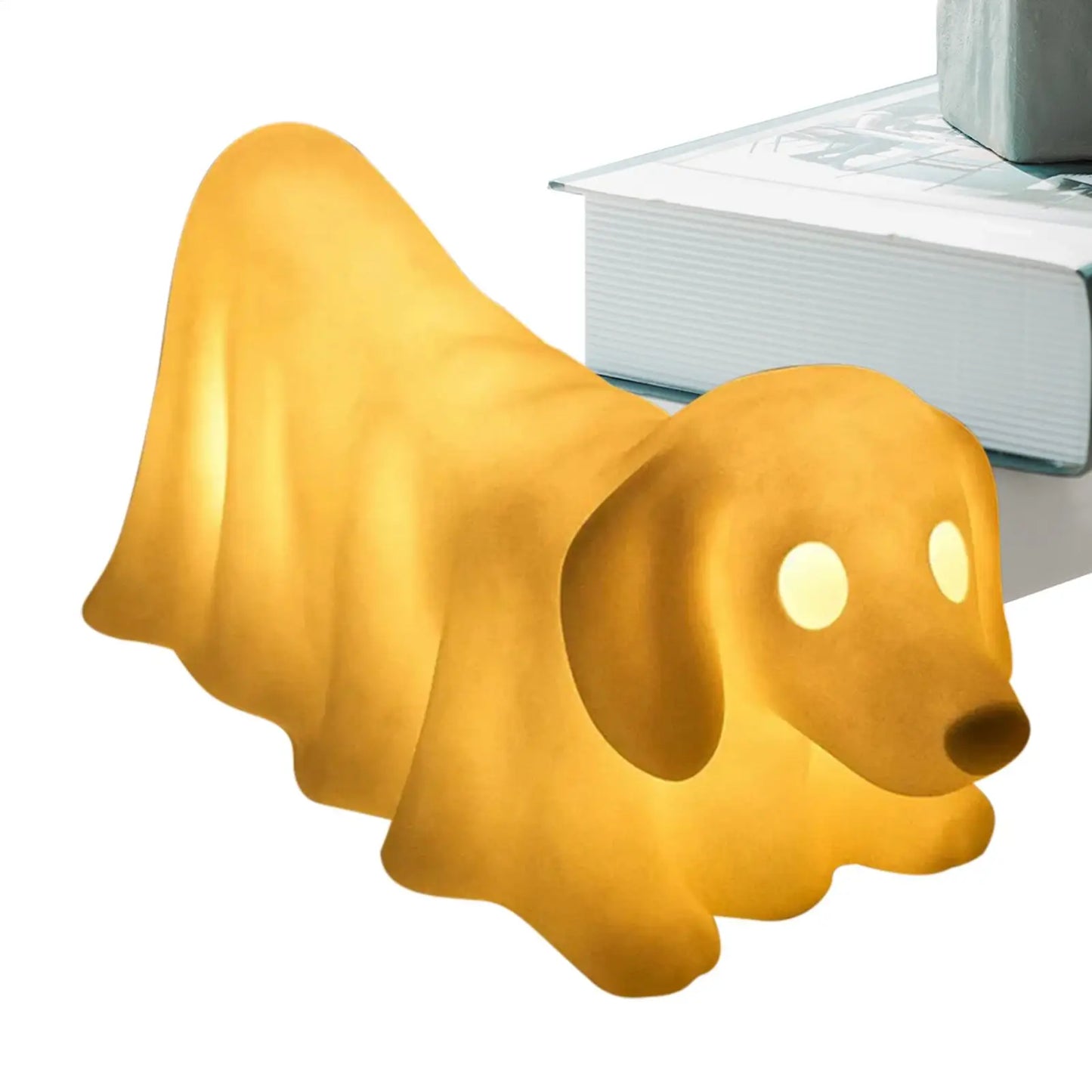 Halloween Ghost Pet Lamp Ghost Dachshund Statues Nightlight Exquisite Cute Nightlight Decor for Home Living Room Bedroom