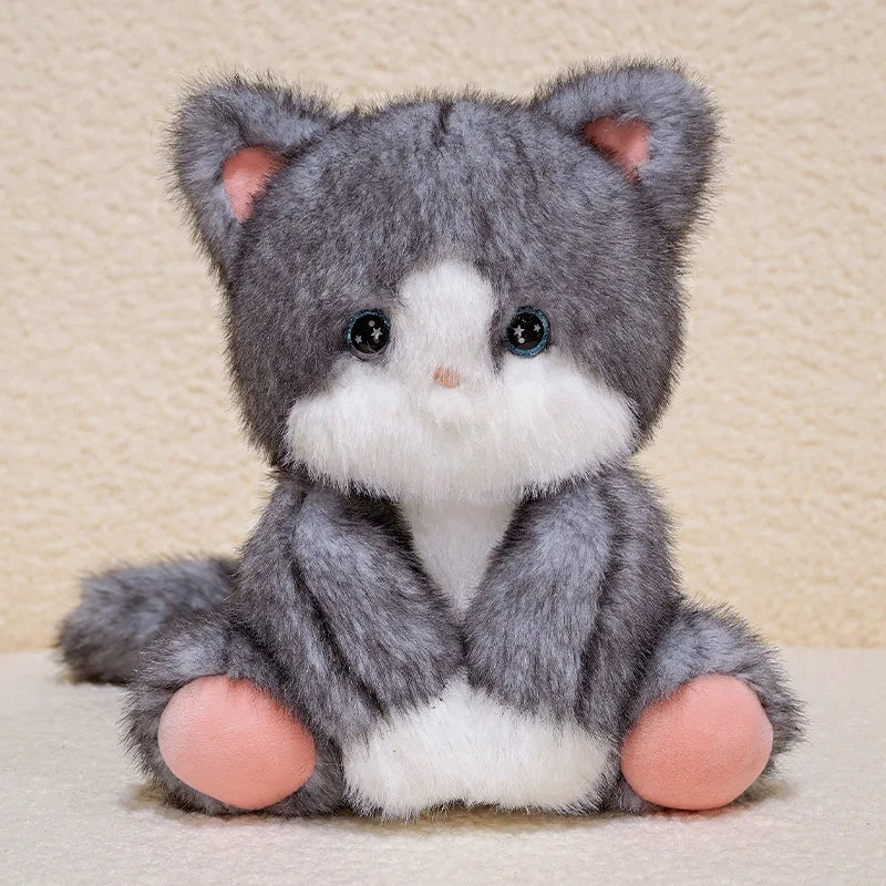 Cute Cartoon Cat Plush Dolls 24Cm Devon Rex Siamese Black Cat Soft Sleep Toy Cute Kids Birthday Gift Decorative Accompany Toy