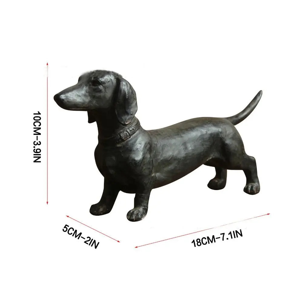 Halloween Gardening Courtyard Decoration Resin Crafts Standing Long Dog Garden Decorations Home Decoration Dachshund Black Dog