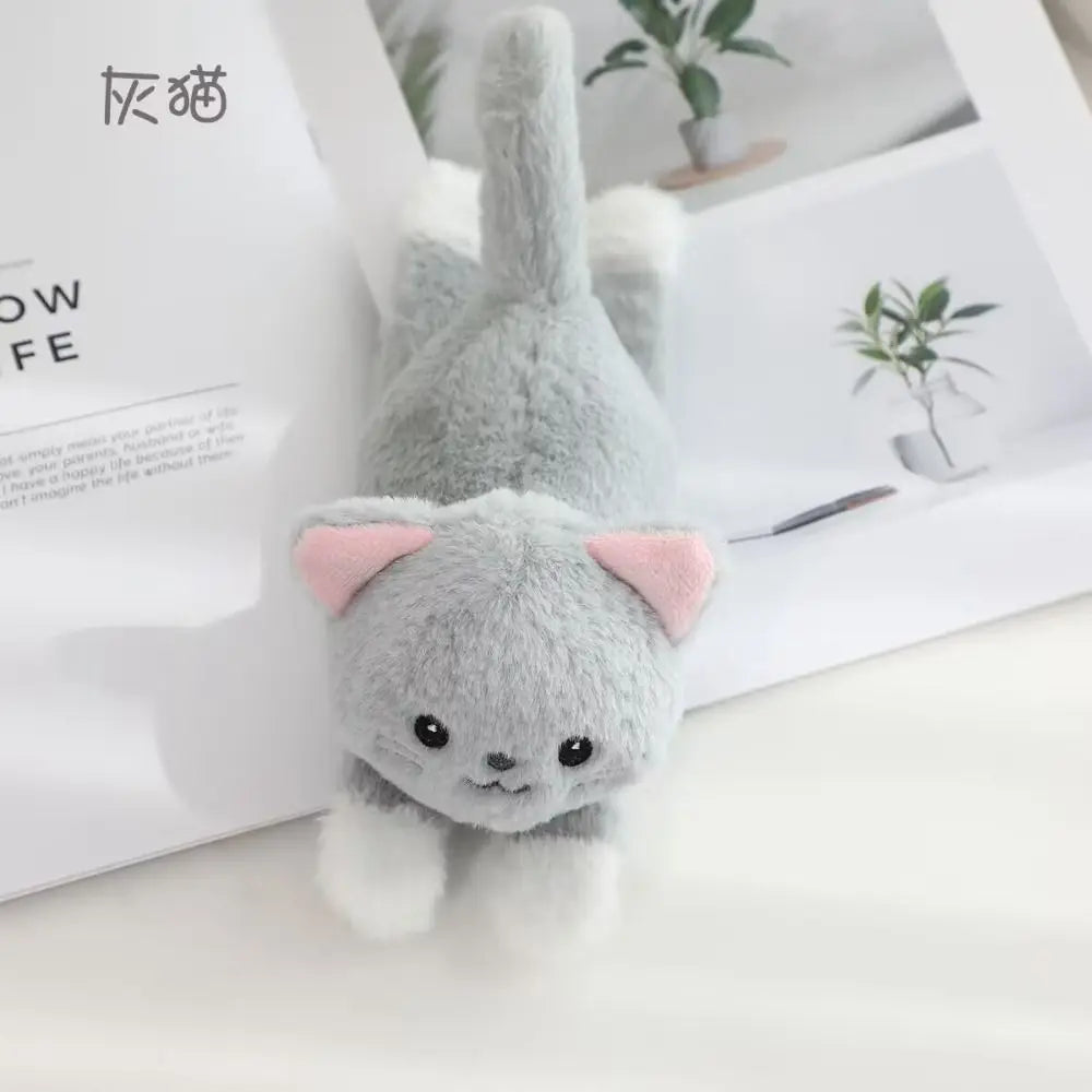 Simulation Cat Plush Slap Bracelet Smile Wrist Style Plush Doll Slap Bracelet with Tail Cute Cat Plush Wrist Band Birthday Gift