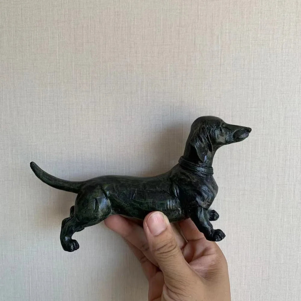 Halloween Gardening Courtyard Decoration Resin Crafts Standing Long Dog Garden Decorations Home Decoration Dachshund Black Dog
