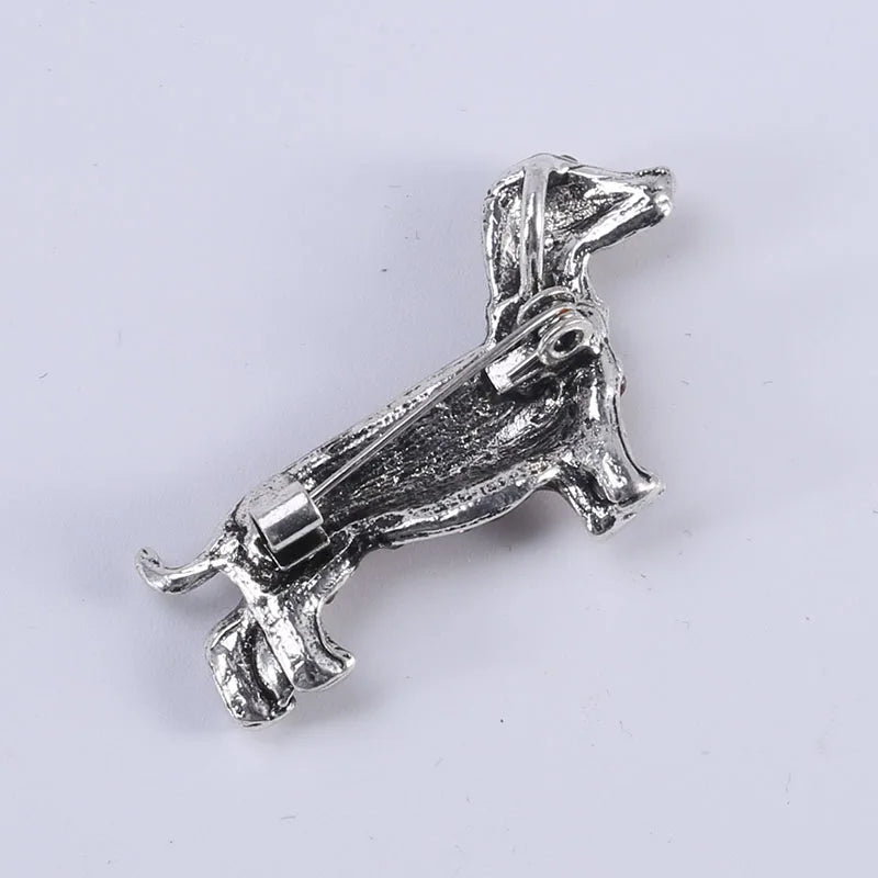 Rhinestone Dachshund Brooches for Women Unisex Animal Pin Dog Lapel Pins Banquet Party Backpack Gifts Jewelry Accessories