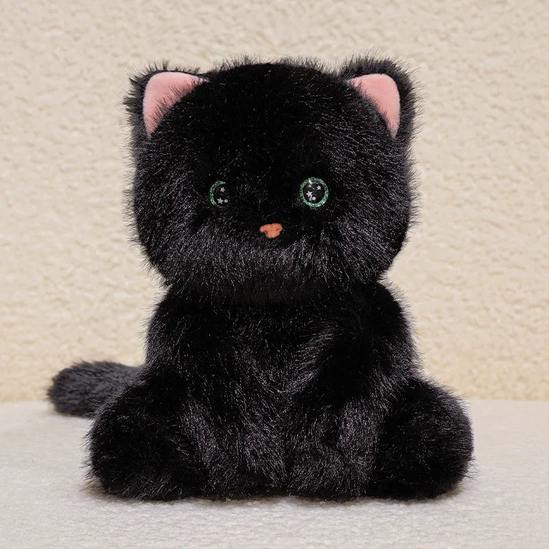 Cute Cartoon Cat Plush Dolls 24Cm Devon Rex Siamese Black Cat Soft Sleep Toy Cute Kids Birthday Gift Decorative Accompany Toy