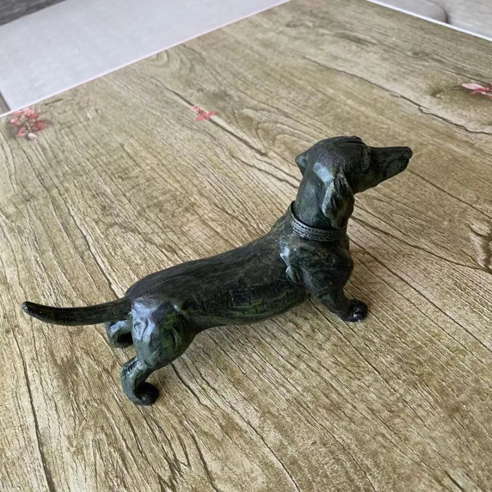 Halloween Gardening Courtyard Decoration Resin Crafts Standing Long Dog Garden Decorations Home Decoration Dachshund Black Dog