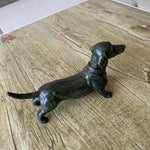 Halloween Gardening Courtyard Decoration Resin Crafts Standing Long Dog Garden Decorations Home Decoration Dachshund Black Dog
