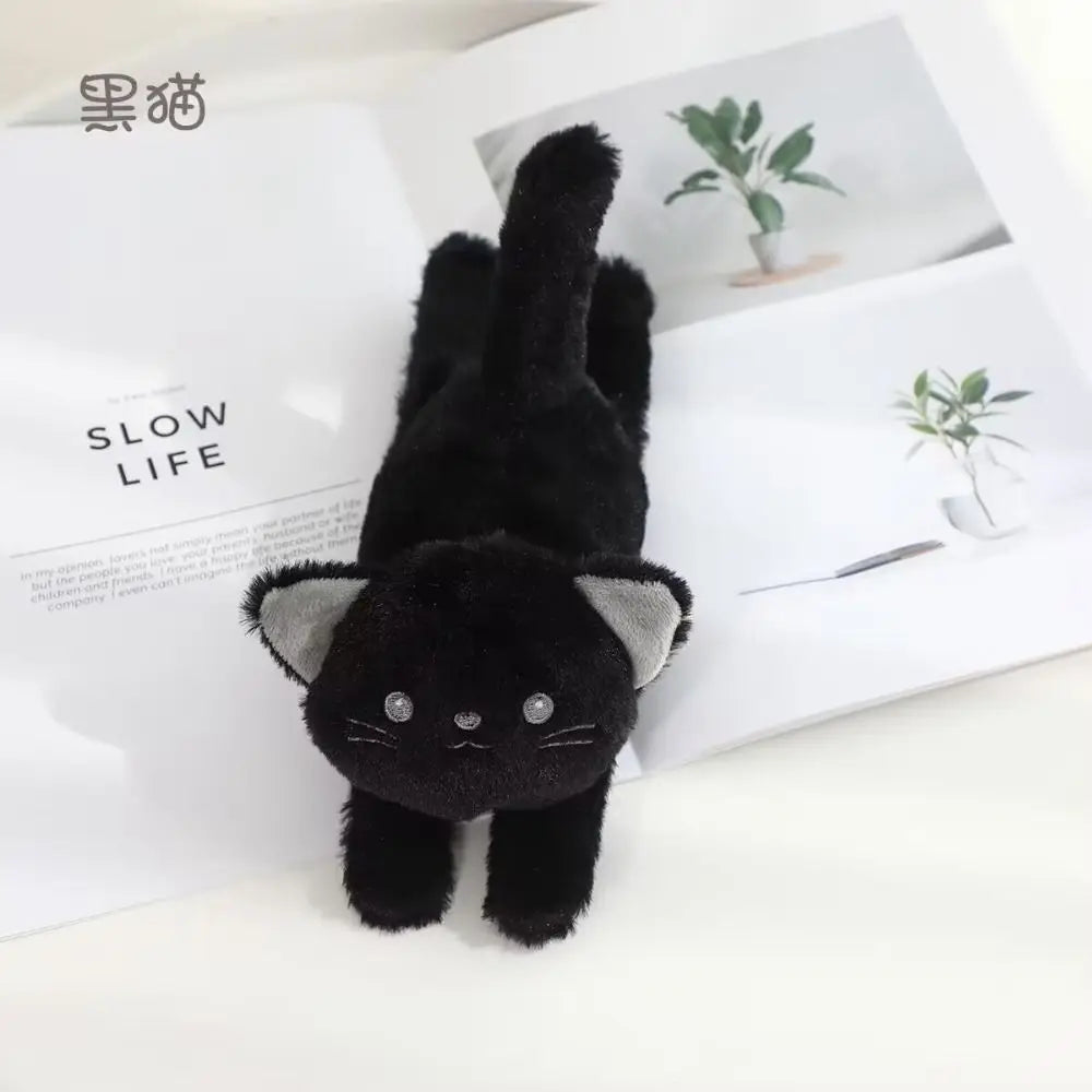 Simulation Cat Plush Slap Bracelet Smile Wrist Style Plush Doll Slap Bracelet with Tail Cute Cat Plush Wrist Band Birthday Gift