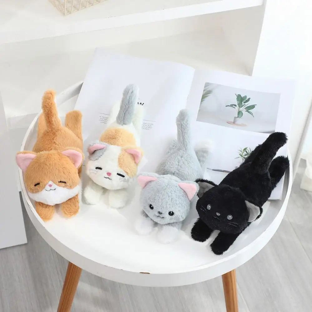 Simulation Cat Plush Slap Bracelet Smile Wrist Style Plush Doll Slap Bracelet with Tail Cute Cat Plush Wrist Band Birthday Gift