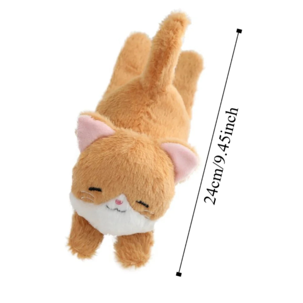 Simulation Cat Plush Slap Bracelet Smile Wrist Style Plush Doll Slap Bracelet with Tail Cute Cat Plush Wrist Band Birthday Gift