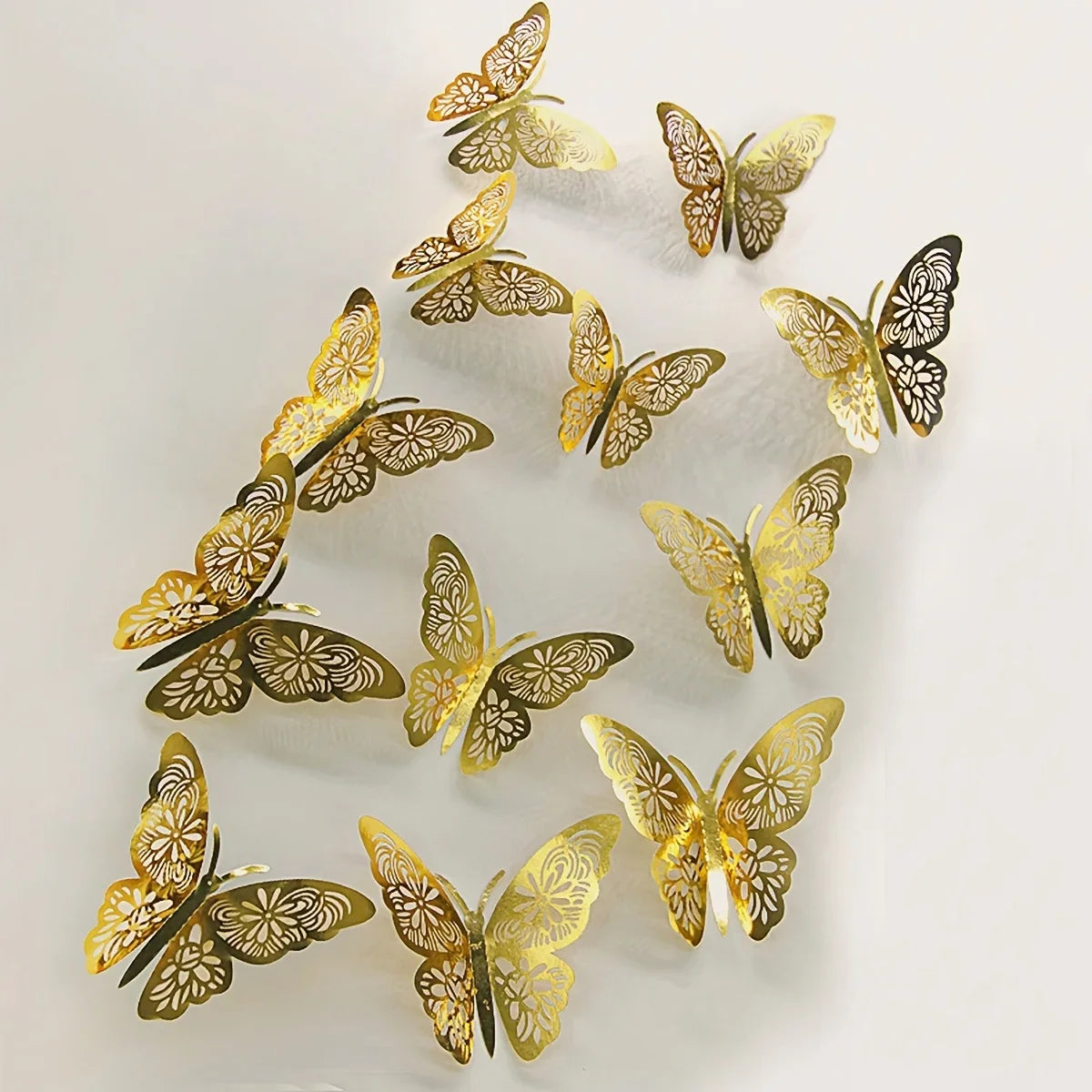 12/36/72PCS 3D Butterfly Wall Decor 4 Styles 3 Sizes,Butterfly Decorations for Butterfly Birthday Party Cake Room Decorations