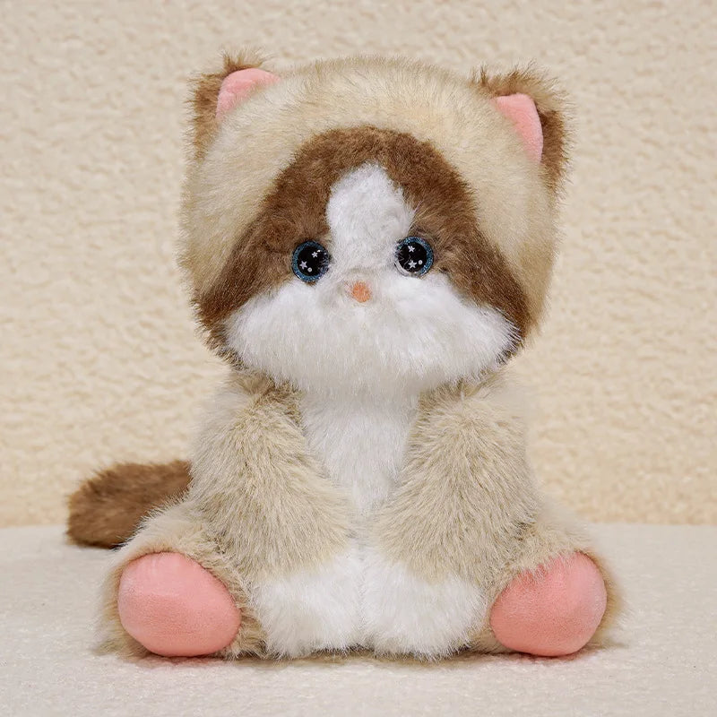 Cute Cartoon Cat Plush Dolls 24Cm Devon Rex Siamese Black Cat Soft Sleep Toy Cute Kids Birthday Gift Decorative Accompany Toy