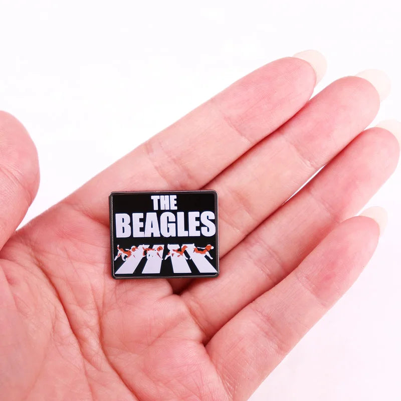The Beagles Badge Enamel Pin Brooch Cute Hound Dog Lover Jewelry Backpack Decorate
