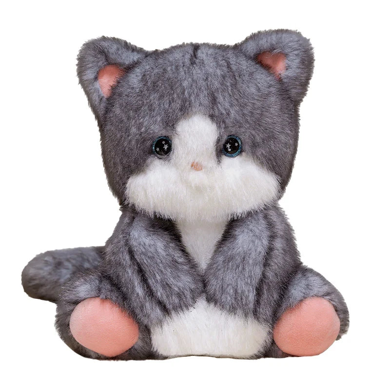 Cute Cartoon Cat Plush Dolls 24Cm Devon Rex Siamese Black Cat Soft Sleep Toy Cute Kids Birthday Gift Decorative Accompany Toy