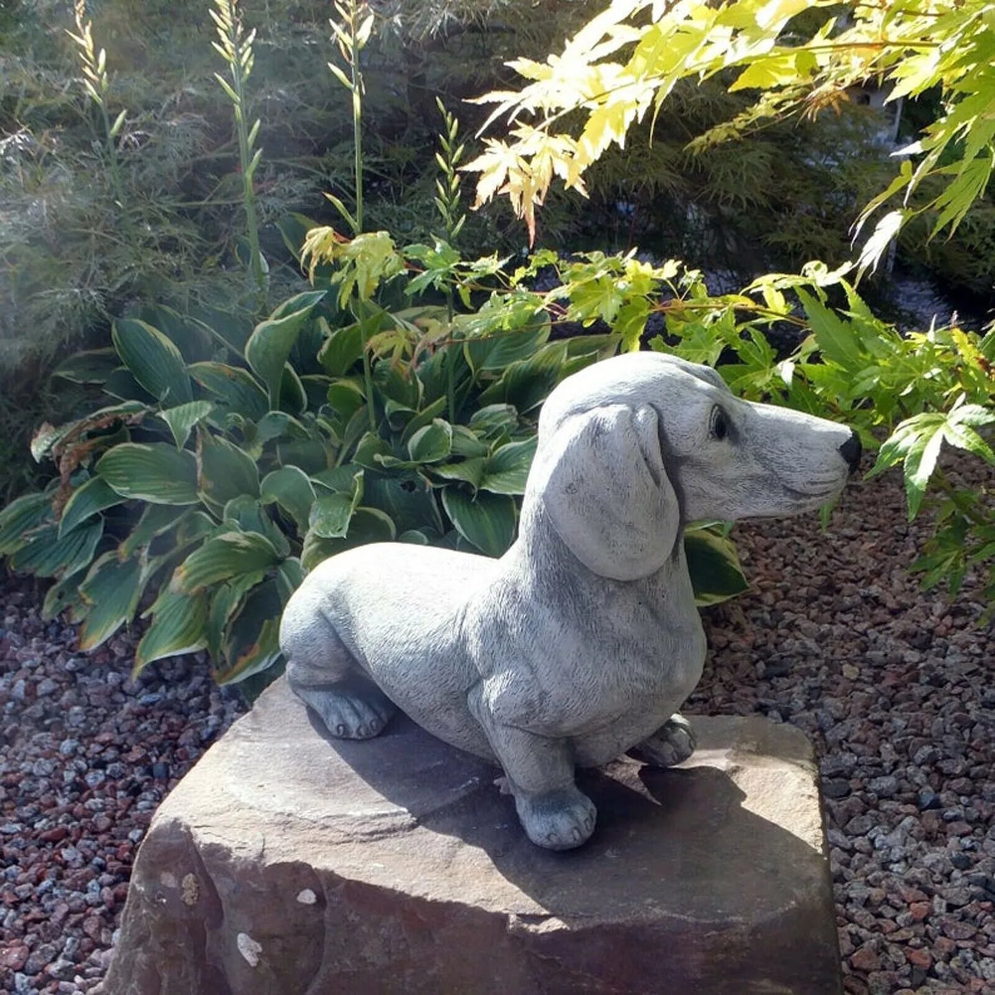 Garden Decoration Dog Resin Decoration Dachshund Sculpture Home Ornaments Statue Handicraft Flower Pot Accessories Garden Decor