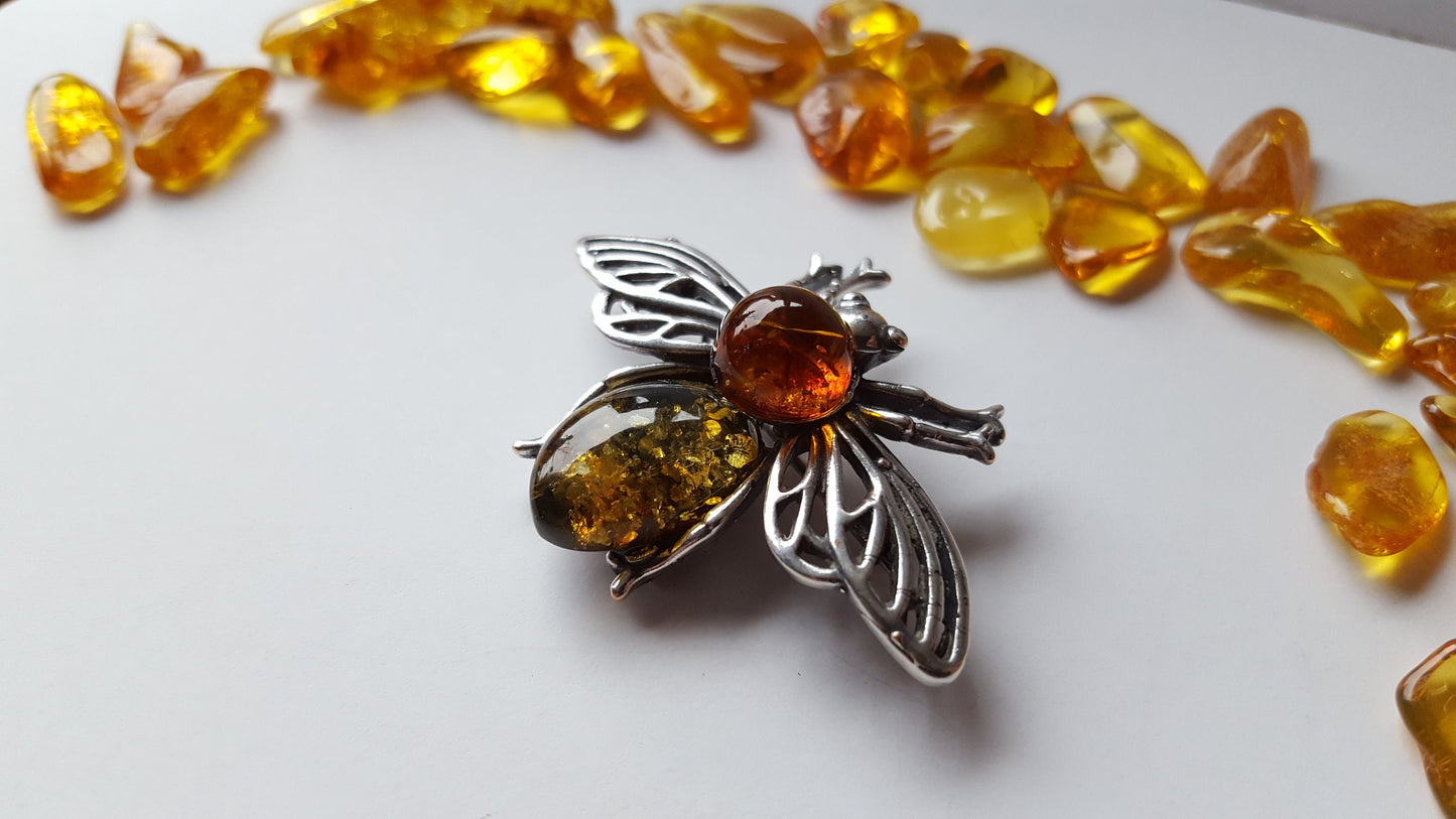 Amber Brooch Honey Bee Brooch Jewelry Genuine Baltic Amber Brooch Handmade Bumble Bee Jewelry Amber Pin Boho Jewelry Bee Brooch Gift for Her
