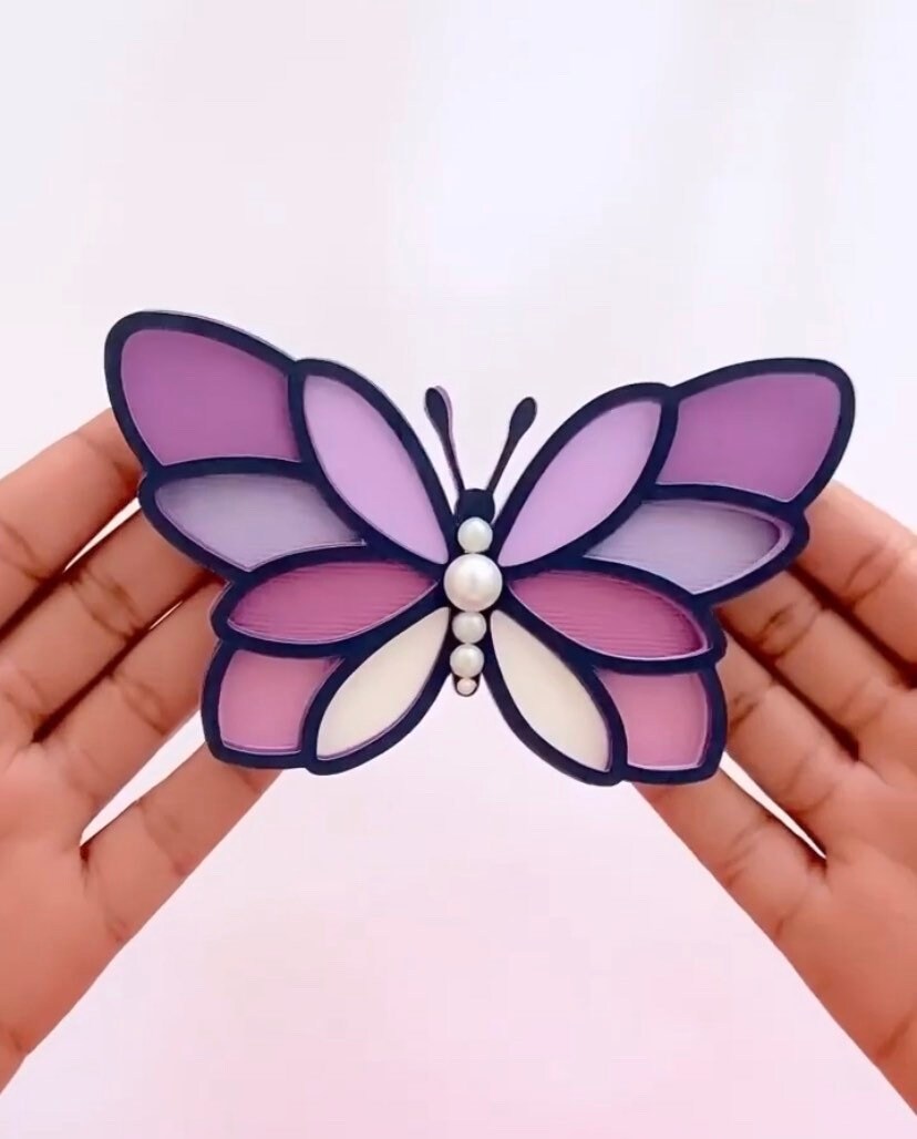 Butterfly SVG PNG Cut File for Cricut & Silhouette Cameo, Butterfly Birthday Theme Party, Butterfly Stencil for Party Decor, Shadow Box
