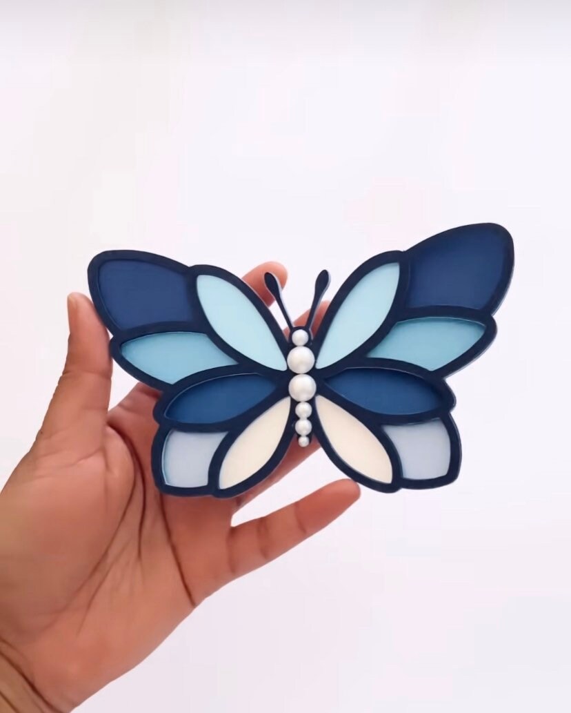 Butterfly SVG PNG Cut File for Cricut & Silhouette Cameo, Butterfly Birthday Theme Party, Butterfly Stencil for Party Decor, Shadow Box