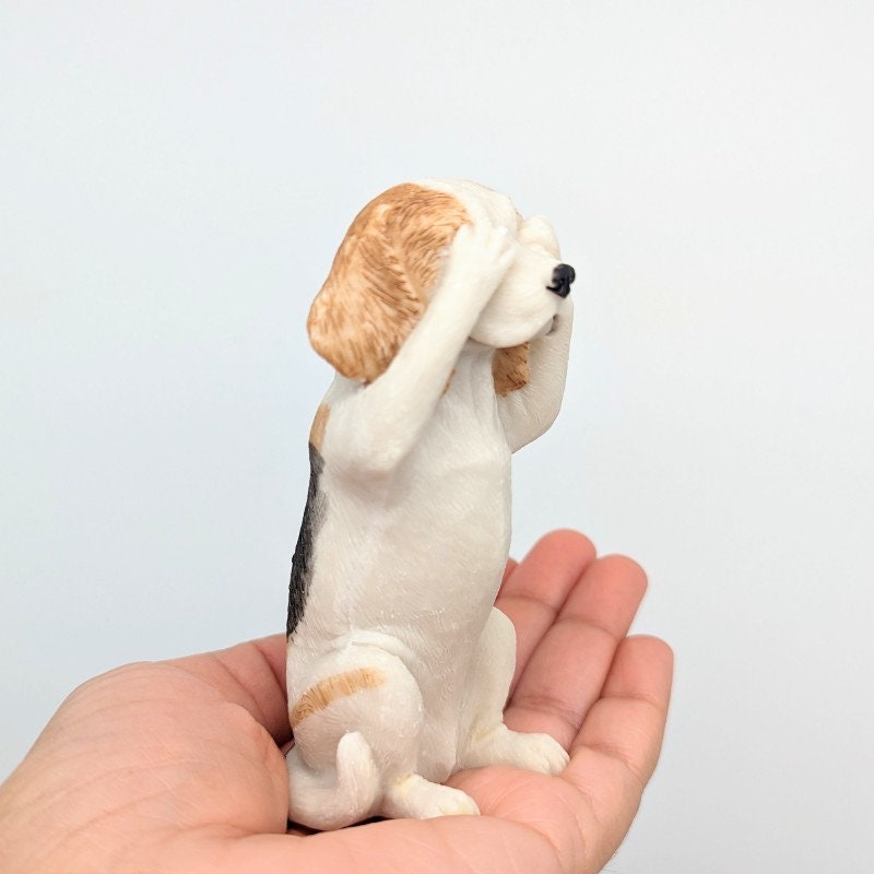 No Evil See Hear Speak Beagle Dog Figurine - Set of 3 | Beagle Gifts | Dog Gifts | Nursery Decor | Animal Figure Gifts