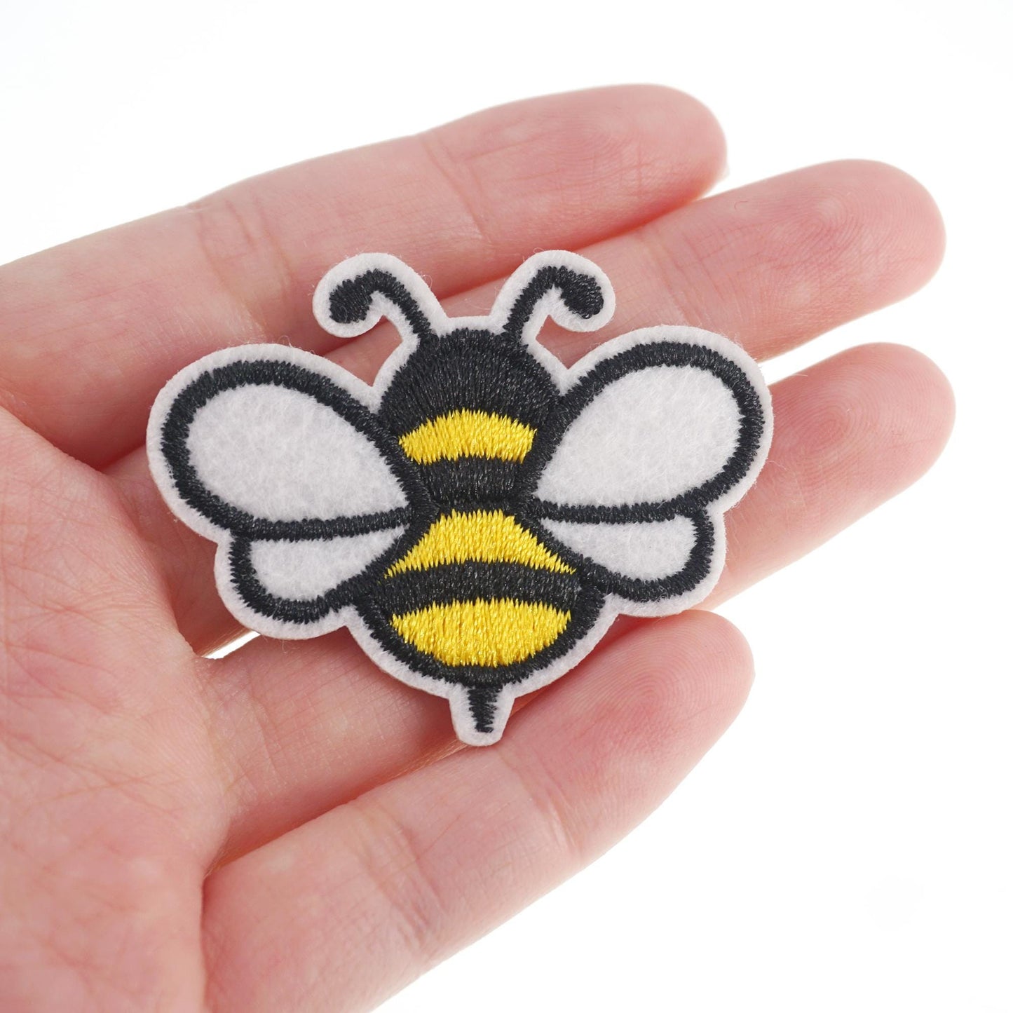 Cute Bee Embroidered Sew on Patch, Bee Applique