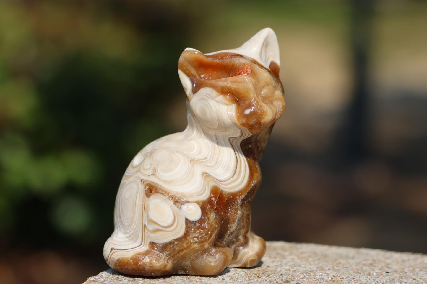 2.4'' Natural Hand Carved Calcite Cat,Crystal Cat,Cat Figurine,Crystal Decor,Quartz Crystal,Halloween Gift,Crystal Ornament,Reiki Healing