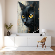 Midnight Majesty: A Black Cat's Regal Portrait