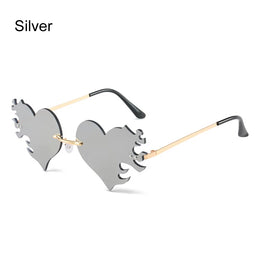 1Pc New Fashion Cycling Butterfly Sunglasses for Women UV Protection Vintage Car Metal Rimless Sunglasses Eyewear Decorations
