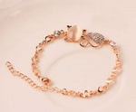 Cat Bracelet with Diamond Alloy Jewelry